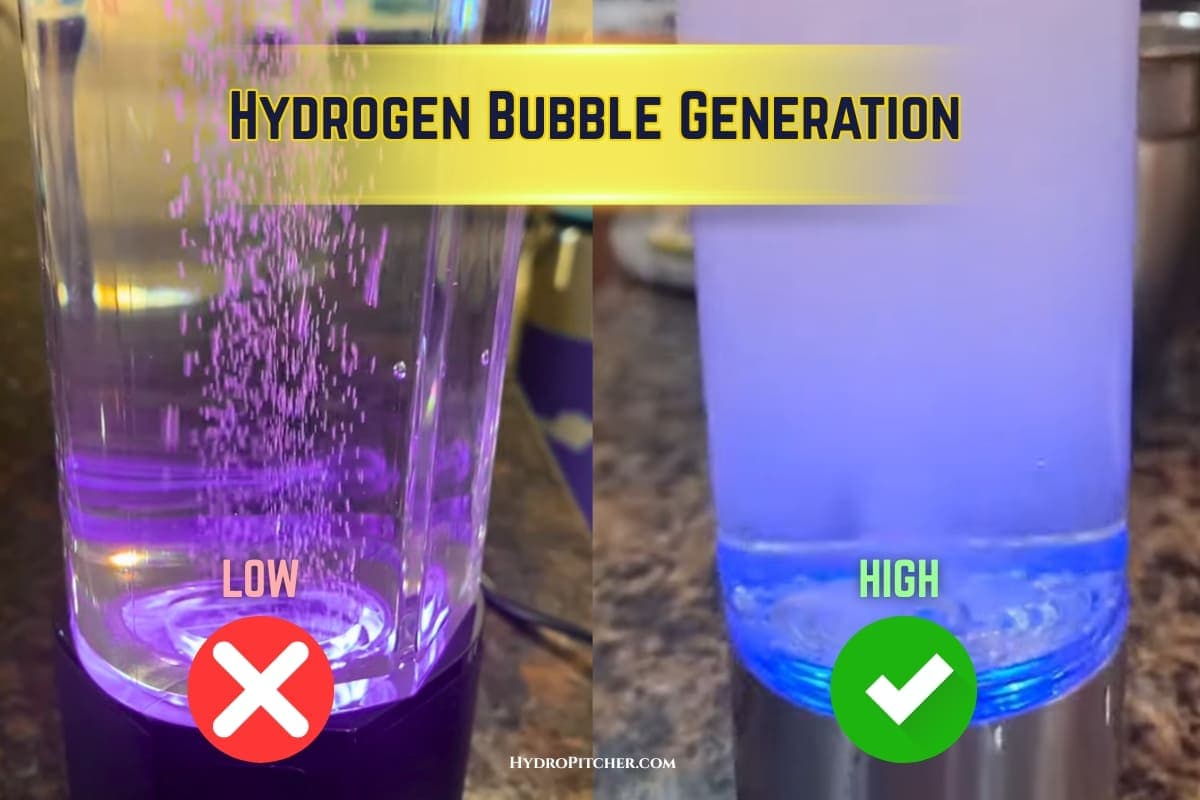 Hydrogen Bubble Generation- low vs high