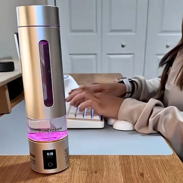 Me writing this article while Purepebrix bottle is generating hydrogen